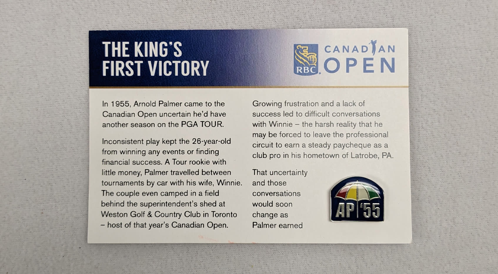 Looking back on Arnold Palmer's career-changing first victory at 1955 RBC  Canadian Open - PGA TOUR